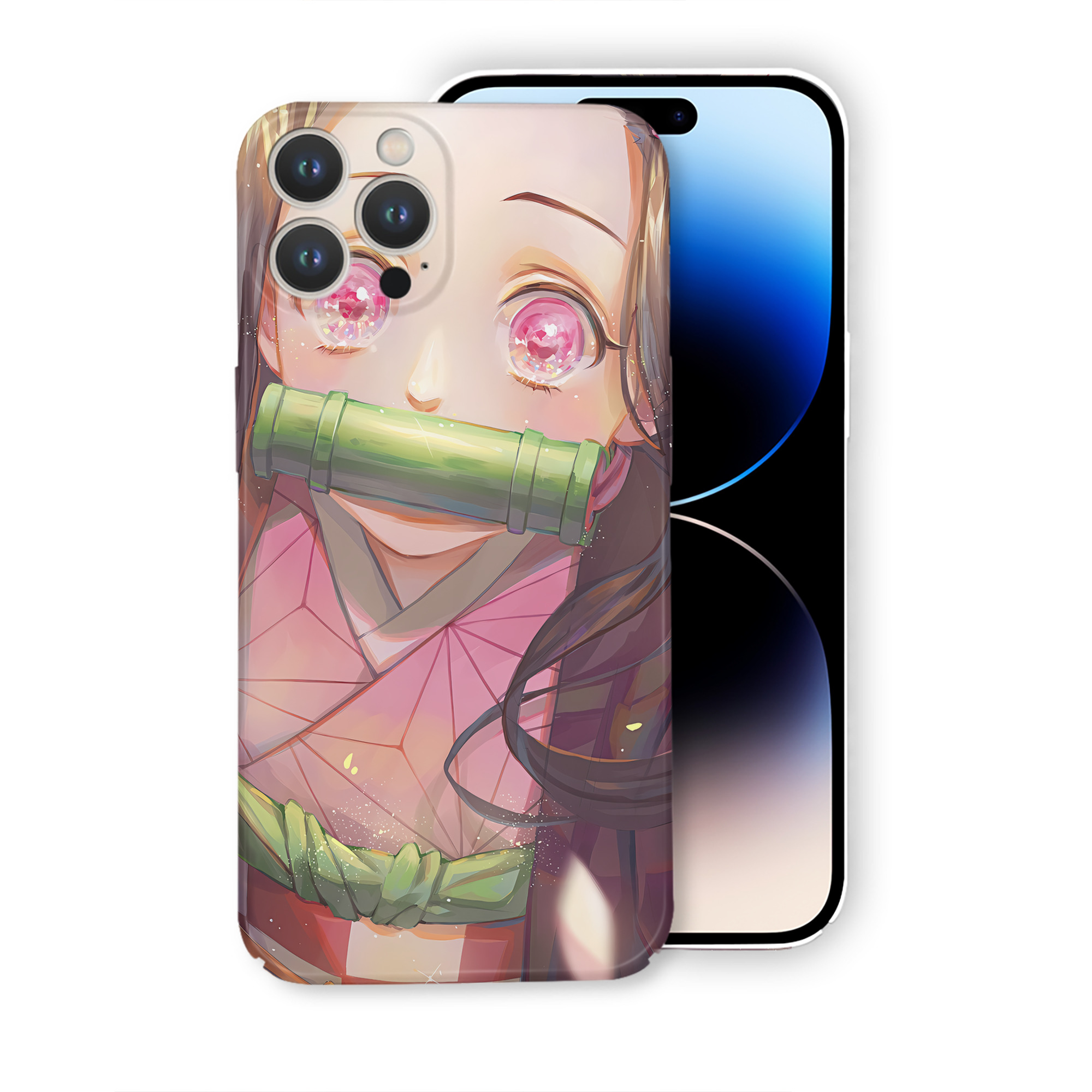 （画像用） 鬼滅の刃（きめつのやいば）竈門 禰󠄀豆子／かまど ねずこ Kamado Nezuko 【iPhone 14シリーズ対応】ハードケース